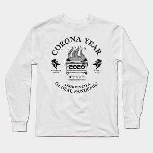 Corona Year 2020 ✅ I Survived A Global Pandemic Long Sleeve T-Shirt